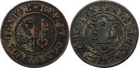 Suisse 6 Deniers 1817 Suisse Genève 6 Deniers 1817 ss+ 29.11 US$  +  6.99 US$ shipping
