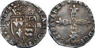 France France Henri IV Huitième d'écu de Béarn 1608 Morlaàs -