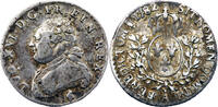France France Louis XVI Vingtième d'écu aux branches d'olivier 1782 Paris -