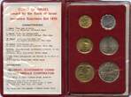 Weltmünzen  6-coin official mint coin set in red wallet, 1970, Israel (Krause MS13)