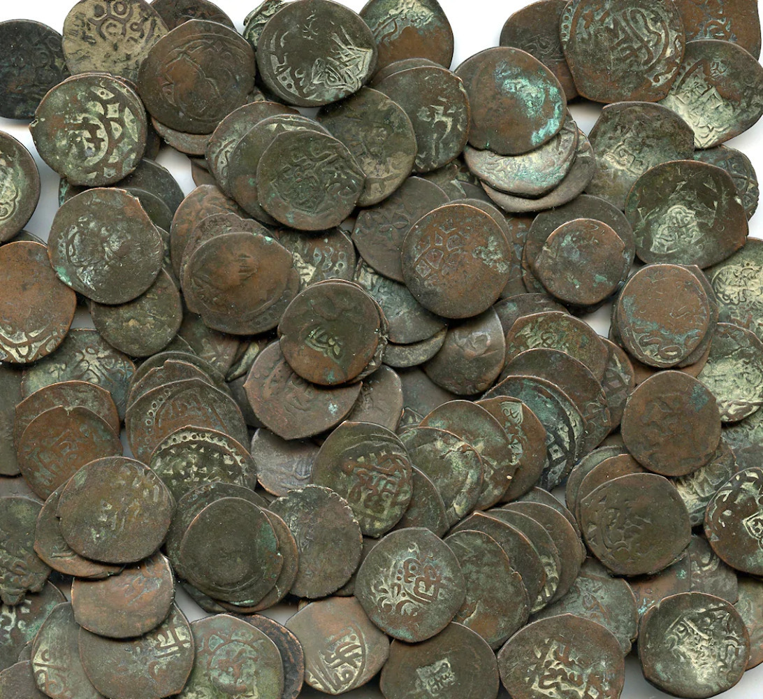 Mittelalter Lot of 10 Central Asian large copper coins, c.1400-1600 ...