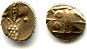  Weltmünzen Unpublished variety - gold Kali fanam minted by the British EIC company in Madra 