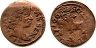 Europa solidus Rare mintmark! Nice copper (schilling or szelag) dated 1666, Johann II C -
