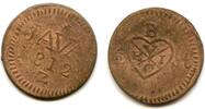 1/2 stuiver 1812 Weltmünzen Rare large brass  Java, 1812, Dutch East Indies under the British oc 