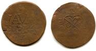 1/2 stuiver 1814 Weltmünzen Rare large brass  Java, 1814, Dutch East Indies under the British oc 