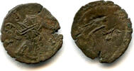 Antike Very crude ancient barbarous radiate, Tetricus I, minted.270-280 AD, Roman Gaul -