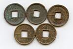 Weltmünzen cash Lot of 5 Da Quan Wu Shi 50- Wang Mang (7-23 AD), Xin, China -