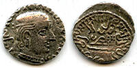 Antike AR drachm of Rudrasena I (199-222 CE), Mint A, 131 SE , Satraps in India -