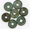 Weltmünzen bronze Lot of 7 various cash, Northern Song dynasty, 960-1127, China -