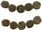 Mittelalter Lot of 5 poorly known qurudh dammas, Ibrahim (1059-99), Ghaznavids -