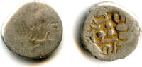 Mittelalter Scarce bull type damma of Ranavigraha, Yashaditya series silver dammas, earl -