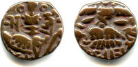 Mittelalter Bronze stater of Sangrama Deva , pre-Islamic Kashmir, India -