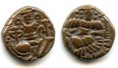 Mittelalter Bronze stater of Kalasha Raja Deva , Hindu Kashmir, India -