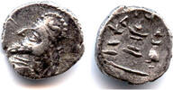 Antike obol Rare silver of Darius (Darev) II (ca.70 BC), Kingdom of Persis -