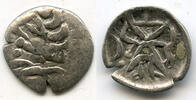Antike obol Nice silver unknown King, Samarqand, c.100-400 AD, Soghdiana -