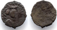 Antike Æ Obol EXTREMELY rare! (AE13), Nezak Huns, Uncertain king, late 4th-early 5th ce -