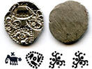  400-300 BC v. Chr. Antike RRR silver punchmarked 1/2 karshapana, Cheitya Janapada, c.400-300 BC, Ancient I 