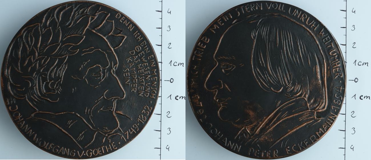 Deutschland Medaille 19 Johann Wolfgang V Goethe Guss In Bronze Von Hugo Emil Maurer Au Ma Shops