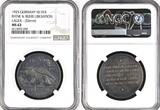 GERMANY Medal silver 1925 Liberation of the Rhine & Ruhr L. C. Lauer NGC MS 62