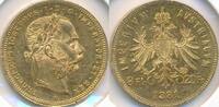 Austria 8 Gulden - 20 Francs 1881 VZ-ST 756.79 US$  +  55.89 US$ shipping