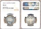 AUSTRIA 1 FLORIN 1861 NGC MS 63 157.18 US$  +  44.24 US$ shipping