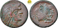 Bosporus - Pantikapaion Bronze Nice portrait of a satyr, -