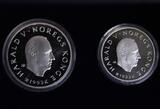 Norwegen Satz 50 & 100 Kronen 1993 Olympische Spiele Lillehammer 1994 Proof / OVP / Zert.