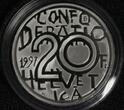 Schweiz 20 Franken 1997 Albert Bitzius - Jeremias Gotthelf Proof / OVP / Zert.