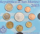 San Marino 8,88 Euro 2003 Kursmünzensatz, OVP Brilliant Uncirculated
