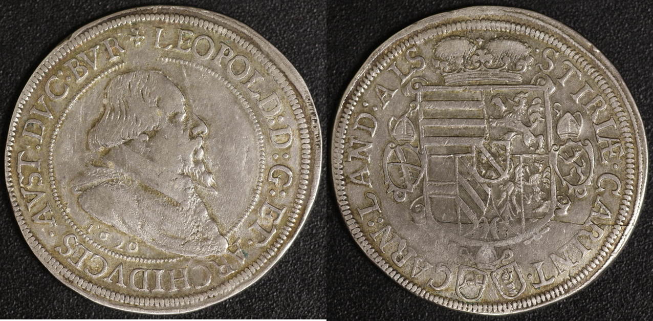 RDR Taler 1620 Erzherzog Leopold V. VF Русские монеты из драгоценных.