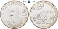 Frankreich 1 1/2 Euro André Citroen inkl. Etui, Zertifikat und Umkarton, leicht oxidiert -