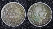 Niederlande 10 Cents Willem III. - selten -