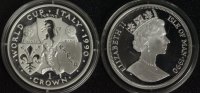 Isle of Man 1 Crown World Cup Italy ´90 - Torino/ Firenze/ Roma - Silber -