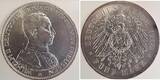 Deutschland  5 Mark Kaiser in Uniform Preussen 1914 A vz/st Wilhelm II UNC-