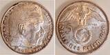 Deutschland  5 Reichsmark Hindenburg 1939E vz/st, selten i.d. Erhaltung vz/stgl