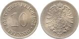 Deutschland  10 Pfennig 1875 G Riffelrand Archiv Franquinet BU fein