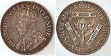 3 Pence Süd Afrika 1927 fast prägefrsich, hübsche Patina Georg V