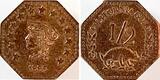 California Gold 1855 ca. VZ, USA, 1/2 Dollar Coronet Kopf EF