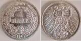 Deutschland  1 Mark 1916 FJ 017 Kaiserreich kl. Randfehler ss/vz