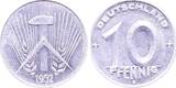Deutschland  10 Pfennig DDR 1952 E J1507 RS min Fleckchen UNC-