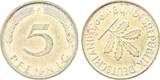 Deutschland  Stempeldrehung 5 Pfennig 1995 F ca. 140° vz EF