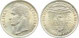 1 Bolivar 5 Lei Venezuela 1954 stempelglanz Silber BU