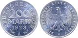 Deutschland  Fehlprägung 200 Mark 1923 A Lichtenrader Prägung J 304 UNC-