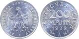 Deutschland  Fehlprägung 200 Mark 1923 A Lichtenrader Prägung J 304 UNC-