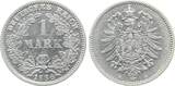 Deutschland  1 Mark 1886 E s/ss J 009 Patina F/VF