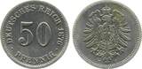 Deutschland  50 Pfennig 1876 G s/ss J 007 F/VF