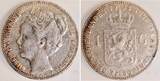 Niederlande  1 Gulden 1908 ss mit Krätzerchen Wilhelmina VF