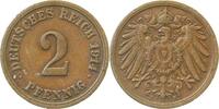 Deutschland 2 Pfennig 2 Pfennig 1914F ss+ kl Rf 10 000 Auflage J 011 -