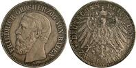 Deutschland 2 Mark 2 Mark Baden 1901 G vz extrem selten Patina, kl.Randfehler Friedrich -