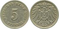 Deutschland 5 Pfennig 5 Pfennig 1903 E ss/vz J 012 -